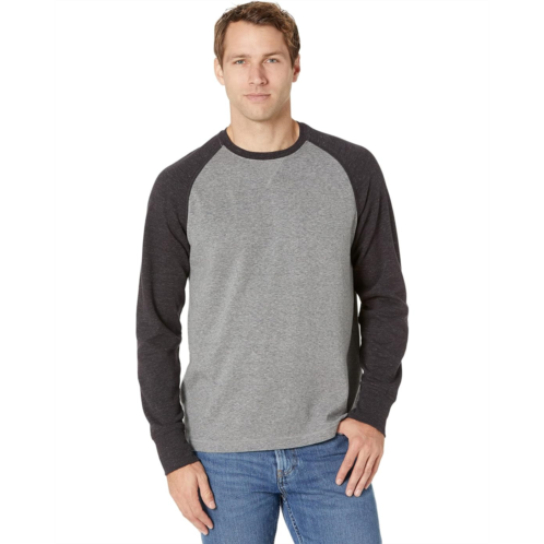 L.L.Bean Mens LLBean Washed Cotton Double-Knit Crew Neck Long Sleeve Slightly Color-Block Regular