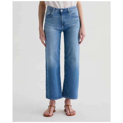 Womens AG Jeans Saige Mid-Rise Wide Leg in Oceanic