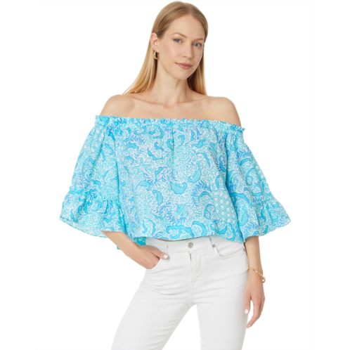 Lilly Pulitzer Croix Off-the-Shoulder Linen Top