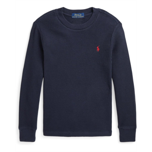 Polo Ralph Lauren Kids Waffle-Knit Cotton Long Sleeve Tee (Toddler/Little Kids)