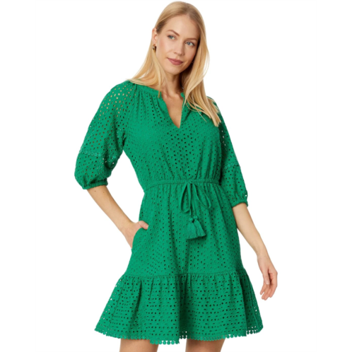 Womens Vince Camuto Eyelet Balloon Sleeve Dress