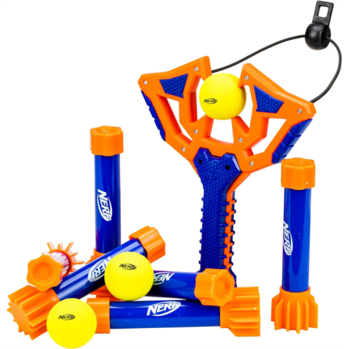 Nerf Slingshot Challenge - Kids Slingshot Bowling Game Set - Toy Slingshot Target Game for Kids - Foam Ball Slingshot Balls Included - Fun Kids Toy for Boys + Girls