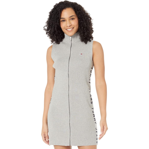 Womens Tommy Jeans Sleeveless Zip Front Sweaterdress