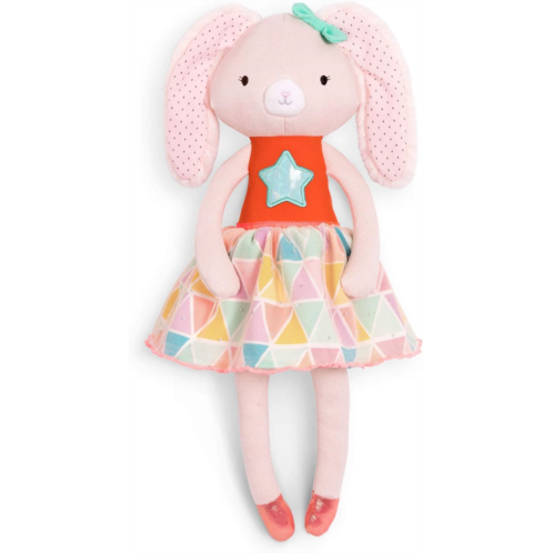 B. toys- B. softies- 15 Plush Bunny- Soft Stuffed Animal for Baby, Toddler, - Orange & Pastel Outfit- Washable Rabbit- Tippy Toes- Becky Bunny- 0 Months +