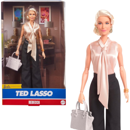 Barbie Signature Doll, Rebecca from Ted Lasso in Elegant Blouse & Black Slacks, Collectible with Displayable Packaging