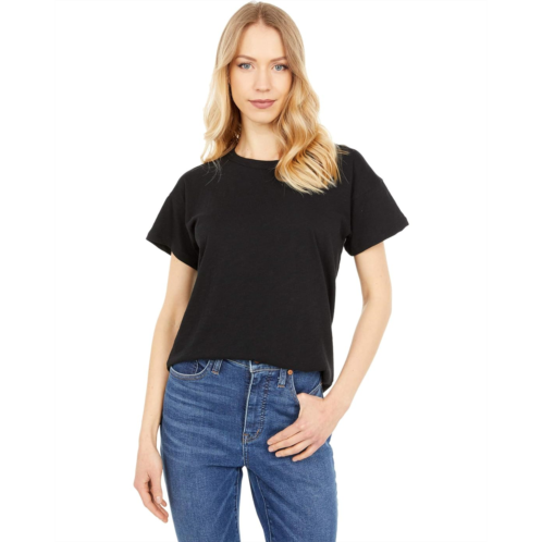 Womens Madewell Whisper Cotton Rib-Crewneck Tee