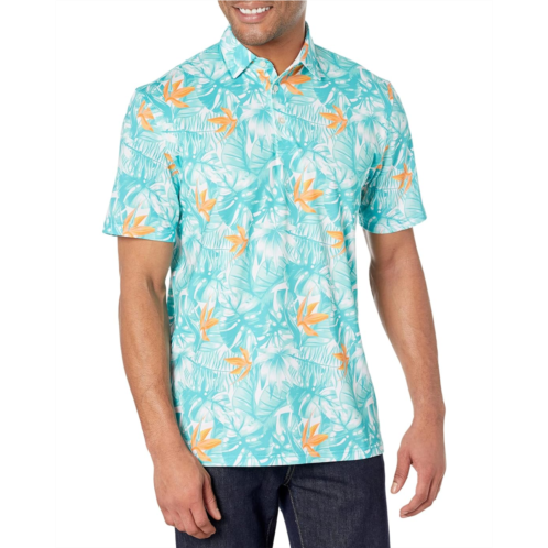 Southern Tide Driver Monstera Palm Print Polo