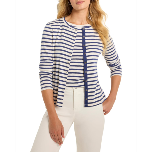 NICZOE Petite Striped Snap Front Cardigan