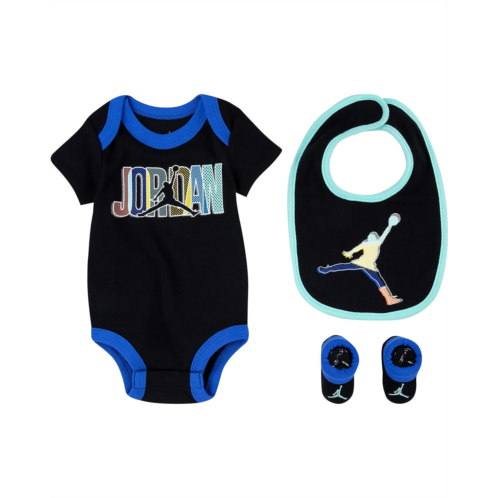 Jordan Kids Bib Bodysuit Bootie Three-Piece Set (Infant)