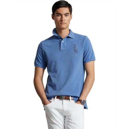 Mens Polo Ralph Lauren Custom Slim Fit Big Pony Mesh Polo Shirt