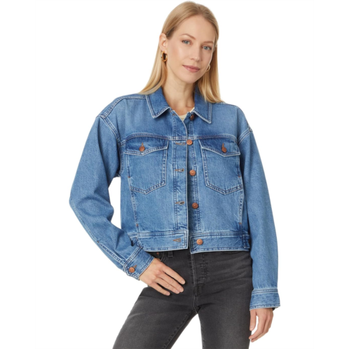 Madewell Clean Crop Oversized Jeans Jacket in Grenhart Wash