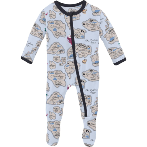 Kickee Pants Kids Print Footie with 2 Way Zipper