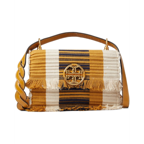 Tory Burch Miller Woven Stripe Small Flap Shoulder Bag