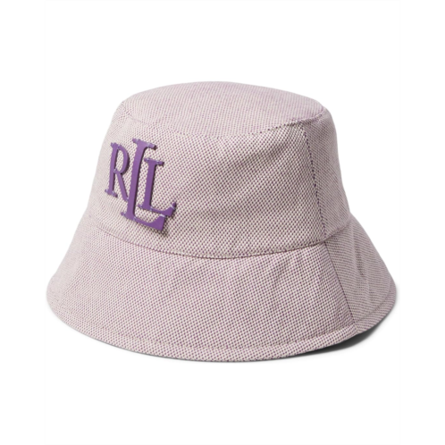 POLO Ralph Lauren LAUREN Ralph Lauren Cross Dye Canvas Bucket Hat with Tacked Logo