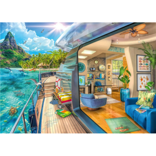 Ravensburger Tropical Island Charter 1000 Piece Jigsaw Puzzle for Adults - 16948 - Every Piece is Unique, Softclick Technology Means Pieces Fit Together Perfectly
