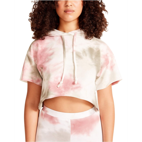 Madden Girl Cropped Short Sleeve Hoodie