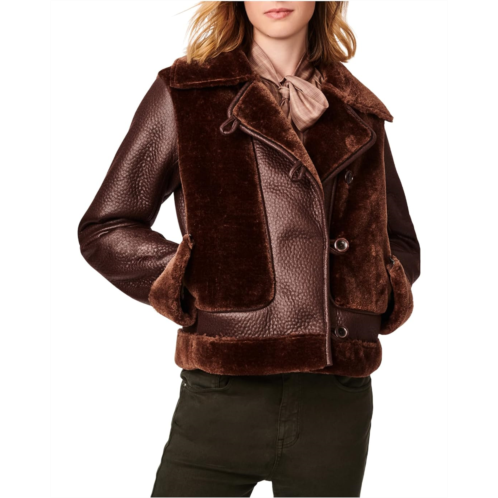 Bernardo Fashions Faux Shearling Aviator Jacket