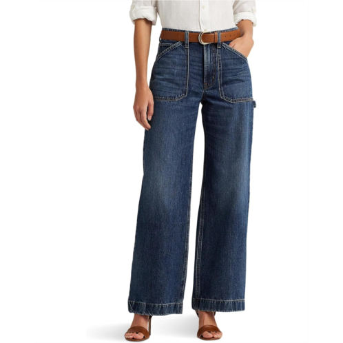 POLO Ralph Lauren High-Rise Cropped Utility Jeans in Atlas Wash