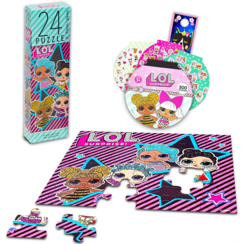 L.O.L. Surprise! Surprise! LOL Dolls Puzzle Set LOL Dolls Party Favors Bundle - 24 Pc LOL Jigsaw Puzzle with LOL Stickers and More LOL Activity Kit (LOL Part LOL Surprise Puzzle