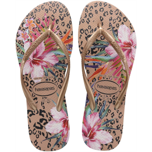 Womens Havaianas Slim Animal Floral Flip Flop Sandal