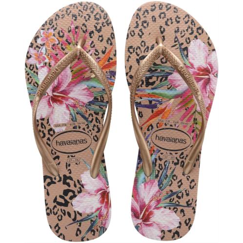 Havaianas Kids Slim Animal Floral Flip Flop Sandal (Toddler/Little Kid/Big Kid)