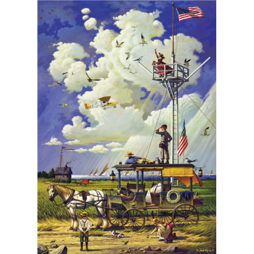 Buffalo Games - Charles Wysocki - Young Hearts at Sea - 300 Large Piece Jigsaw Puzzle for Adults Challenging Puzzle Perfect for Game Nights