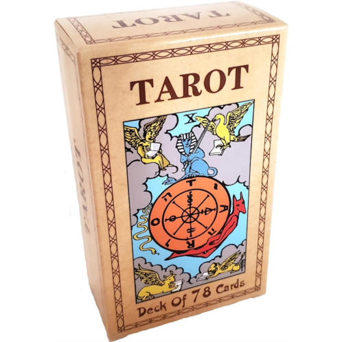 SKYECO Tarot Card Set with Guide Book, This Set Comes with a Fully Illustrated Book with Clear Meanings - It is Perfect for Fortune Reading Masters and Beginners.