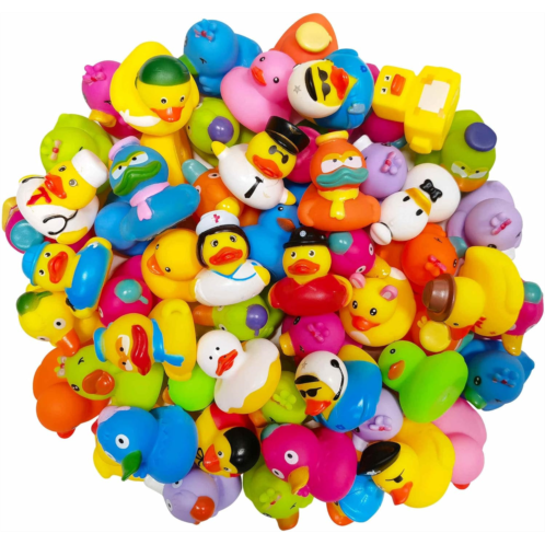 Arttyma Rubber Ducks in Bulk,Assortment Duckies for Jeep Ducking Floater Duck Bath Toys Party Favors (30-Pack)
