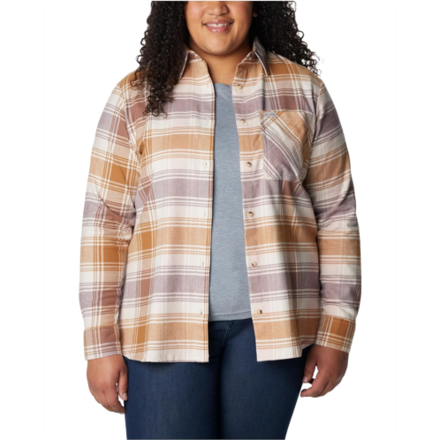 Womens Columbia Plus Size Calico Basin Flannel Long Sleeve Shirt
