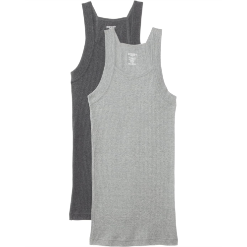 Mens 2(X)IST 2-Pack ESSENTIAL Square-Cut Tank