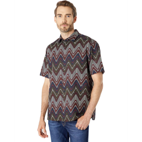 Mens Ted Baker Justsit Short Sleeve Zigzag Print Shirt