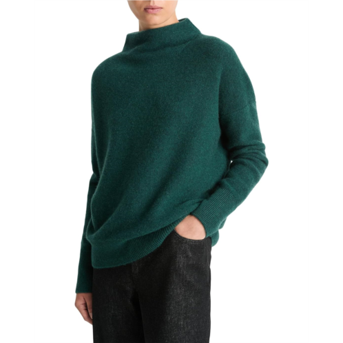 Womens Vince Boiled Funnel Neck Pullover