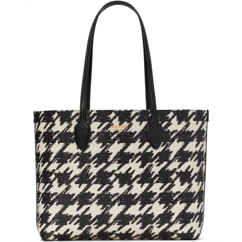 Kate Spade New York Bleecker Painterly Houndstooth Printed PVC Large Tote