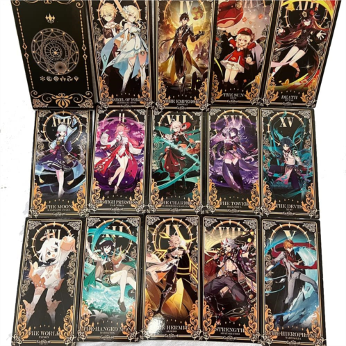 Generic Genshin Impact Tarot Cards Set - 22 Piece Major Arcana