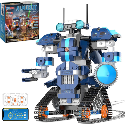 GP TOYS EDUCIRO STEM Project Robot Building Toys (433 Pieces), Christmas Birthday Gift idea for Kids Boys Girls 8-12-14, Remote Control & APP Programmable Robot Building Kit, Compatible wi