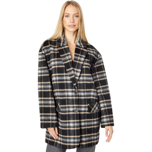 Avec Les Filles Oversized Plaid Blazer Coat