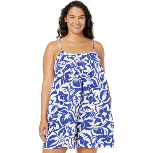 Madewell Lightestspun Tie-Back Cover-Up Romper in Tropicale Floral