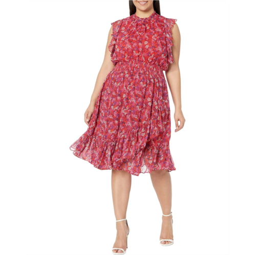 Draper James Plus Size Kacey Faux Wrap Dress in Ditsy Floral