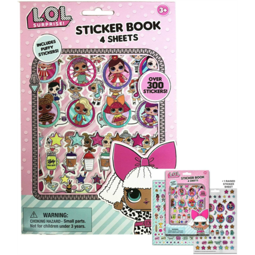 MGA Entertainment MGA LOL Surprise Sticker Book with Puffy Stickers Party Favors Supplies LOL Dolls