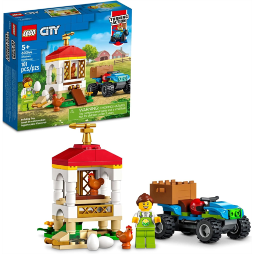 LEGO City Chicken Henhouse 60344 Building Farm Toy Set for Kids, Boys, and Girls Ages 5+ (101 Pieces)