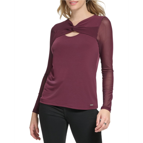 Calvin Klein Long Sleeve with Mesh Knot Detail