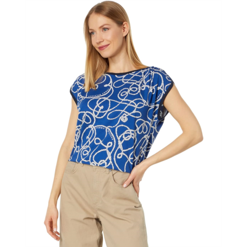 Womens Tommy Hilfiger Printed Dolman Blouse