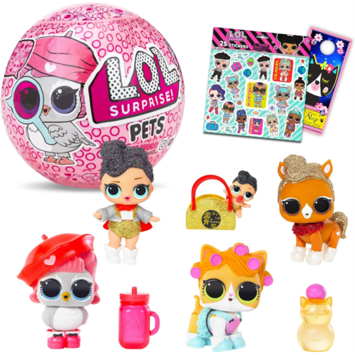 L.O.L. Surprise! LOL Surprise Pets Mystery Toys - LOL Surprise Party Favors Bundle with 7 Mini Toys and Accessories Plus LOL Surprise Stickers and More (LOL Doll Blind Bags)