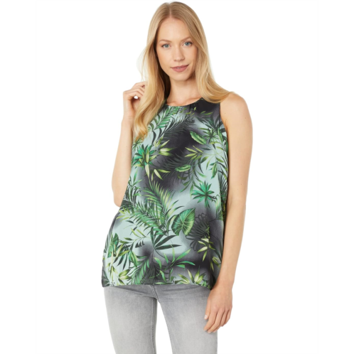 Vince Camuto Sleeveless Exotic Palms Blouse