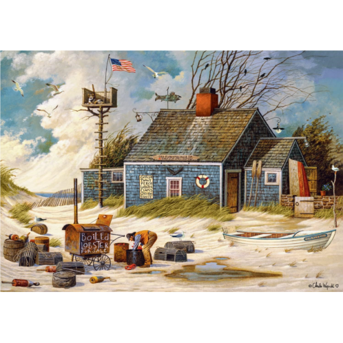 Buffalo Games - Charles Wysocki (Square) - Peddlers Hope Chest - 300 Large Piece Jigsaw Puzzle for Adults Challenging Puzzle Perfect for Game Nights - Finished Size is 18.00 x 18.0
