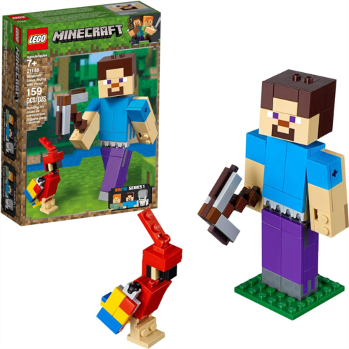 LEGO Minecraft Steve BigFig with Parrot 21148 Building Kit (159 Pieces) (Discontinued by Manufacturer)