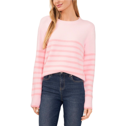 CeCe Cropped Striped Sweater