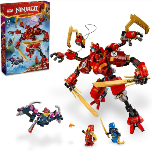 LEGO NINJAGO Kais Ninja Climber Mech Adventure Toy Set, Buildable Figure with 4 Ninja Action Figures for Independent Play, Ninja Gift for Kids, Boys and Girls Ages 9 Years Old and