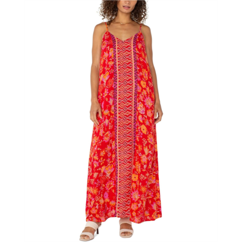 Liverpool Los Angeles Spaghetti Strap Woven Maxi Dress