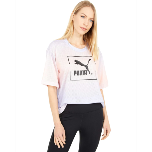 Womens PUMA Tie-Dye Mesh Tee